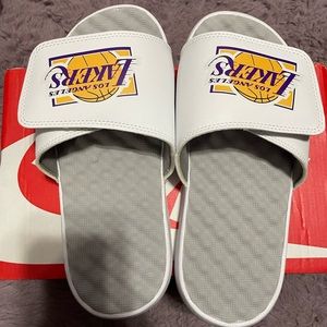UNISEX LAKERS SLIP ON SLIDES